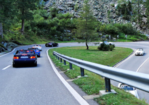 Pass tour with sports car