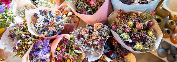 Atelier de fleurs séchées